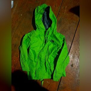 Green North Face Raincoat, 3T